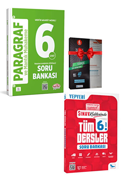 Editör Yayınevi 6. Sınıf Paragraf ve Mantık Muhakeme Soru Bankası+Sınav Yayın...