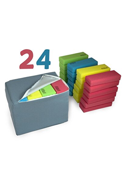 RIWI Buildit RIWI® Mini Foam Building Blocks - 24 with RIWI®24 Mini Bag