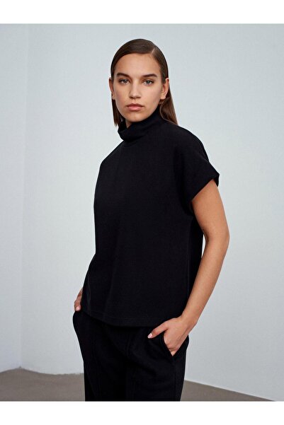 Dilvin 32148 Stand-Up Collar Sleeveless Top