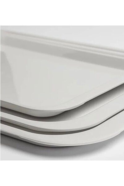 cc bin shihon Serving trays, 3 rectangular pieces, made of break- and crack-resistant melamine.