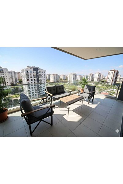 GÜL KONSEPT 2-1-1 SEHPALI(ORTA GRİ)BAHÇE VE BALKON TAKIMLARI