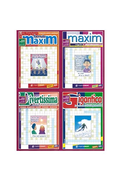 Maxim Grup Colectia de 4 integrame nivel avansat (Almanah Formula Maxim, Dive...