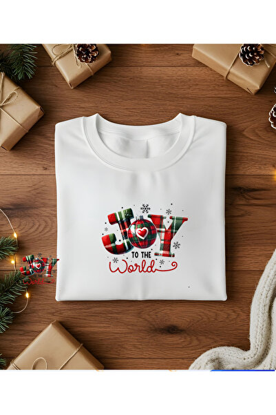 ASELİNDA Joy Printed Christmas Themed T-Shirt-Family Matching T-Shirt (Add Items to Make Matching Outfits)