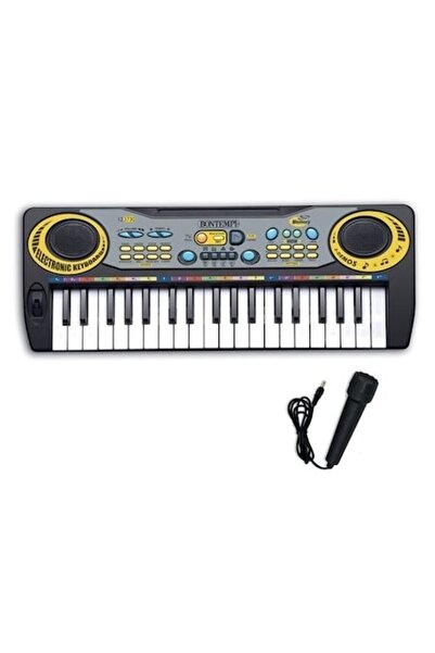 Bontempi Electronic Organ for Kids 37 Keys with Microphone, 5 Demo Songs, 8 Sounds, Recording Function