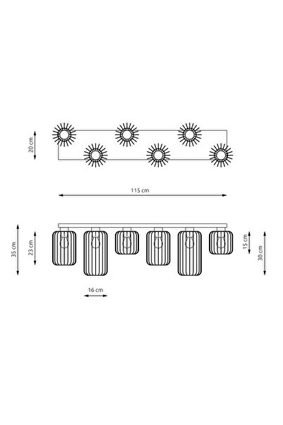 Emibig BARN Ceiling Lamp E27 Black + Gold 1366_6,