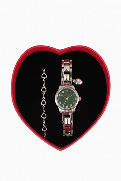 Leerybee Elegant Women's Wristwatch in Heart-Shaped Box with Bracelet Gift