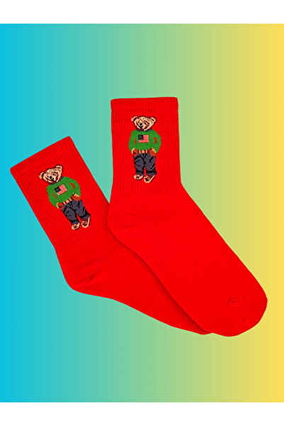 Shuttle Park Special Series Happy Colorful Bear Teddy Socks Fun Comfortable Stylish Design Style Socks