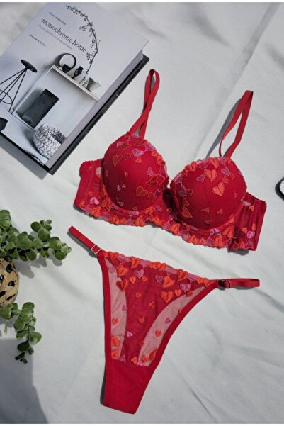 SİLVER MİRROR Love Patterned Bra Set