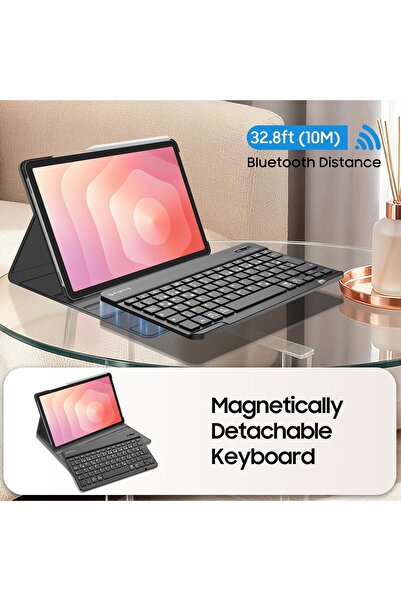 m.tk moveteck Samsung Galaxy Tab S11 11Inch 2025 Compatible Tablet Case with Keyboard Bluetooth Pen Compartment X736 X730