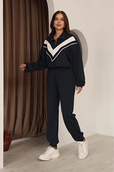 Nazline Women's Sweatshirt Sweatpants 2-Piece Top and Bottom Set