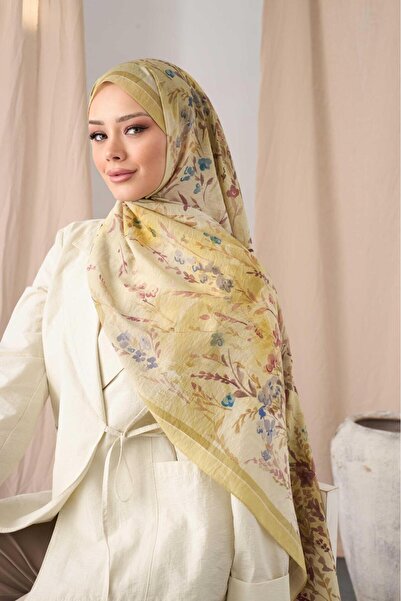 Siyane Σάλι από βισκόζη Cupra με κίτρινο λουλούδι Harvest