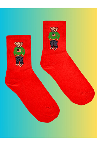 Shuttle Park Special Series Happy Colorful Bear Teddy Socks Fun Comfortable Stylish Design Style Socks