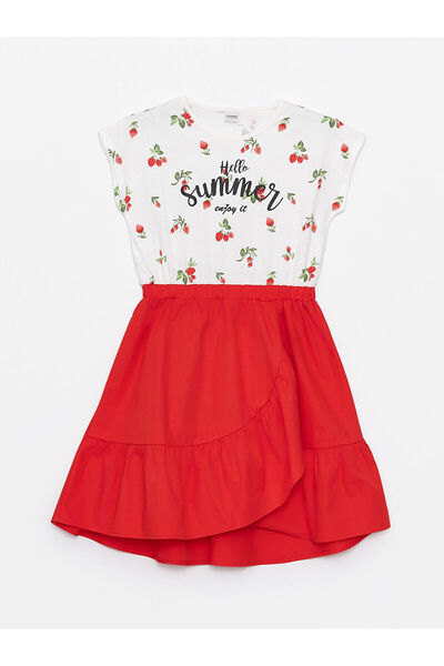 LC Waikiki Rochie pentru fetiță cu imprimeu cu decolteu