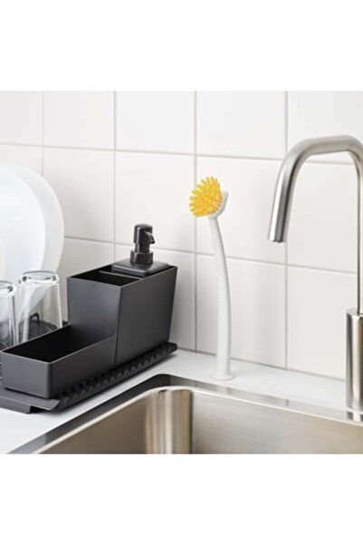 IKEA VIDEVECKMAL Dish-washing brush with dispenser, bright green