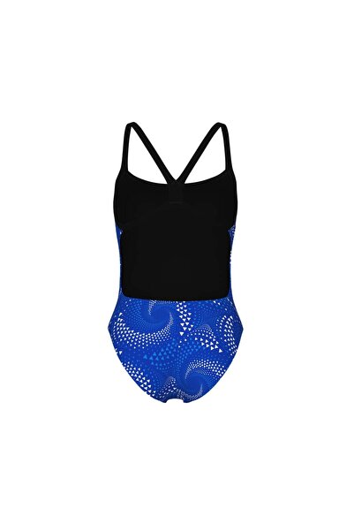 ARENA Women's Fireflow Swimsuit Challenge Back Black-Team Royal