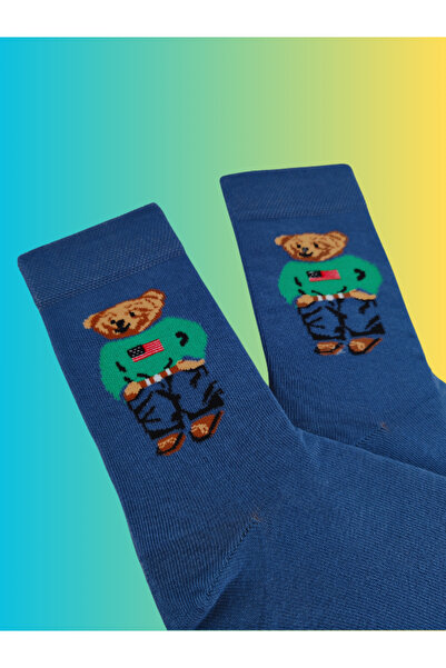 Shuttle Park Special Series Happy Colorful Bear Teddy Socks Fun Comfortable Stylish Design Style Socks