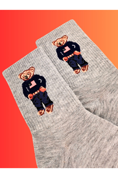 Shuttle Park Special Series Happy Colorful Bear Teddy Socks Fun Comfortable Stylish Design Style Socks