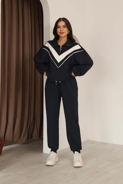 Nazline Women's Sweatshirt Sweatpants 2-Piece Top and Bottom Set