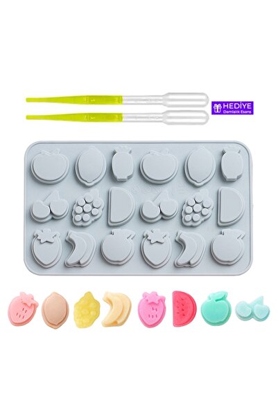 Getshopmini Epoksi Sugarcraft Şekerleme Jelibon Meyve Silikon Kalıbı - Damlal...