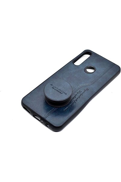 Generic Leather Cover With Holder For Huawei Y6p (Dark Green)