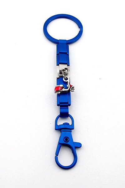 Solfera Vespa Scooter Motorcycle Italian Blue Steel Charm Bag Ornament Keychain Ky085