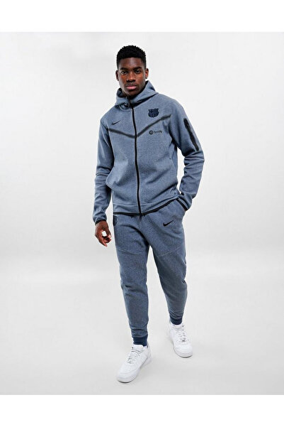 Nike FC Barcelona Tech Fleece Hoodie Full-Zip Erkek Sweatshirt