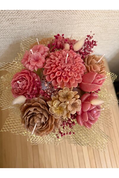 ADA HOME COLLECTION SHOP Tasarım Mumdan Saksı Çiçeği