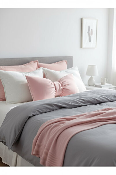 FARCY Bow-Shaped Decorative Pillow with Inner Filling Bow Ribbon Pillow Throw Pillow Cushion