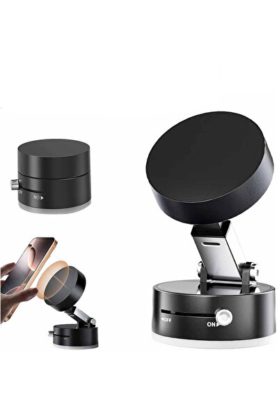 The Wlue Magsafe Uyumlu Vantuzlu Kilitli Telefon Tutucu / 180 ° Dönen / Katla...