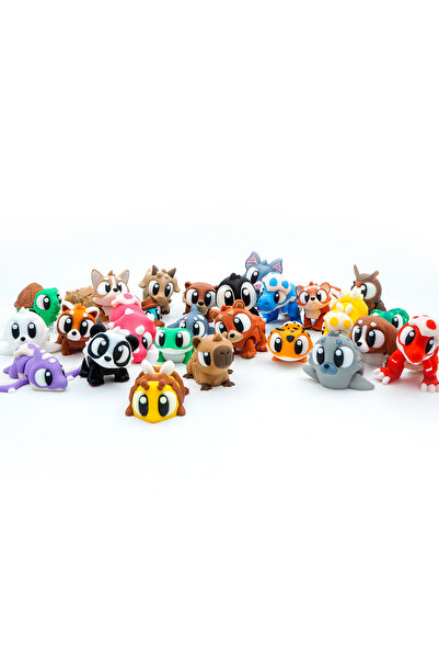 OEM Set of 20 Pocket Friends, Mini 3D Figures, Flexi Minizz, Random Pack, 3-7cm, Multicolor