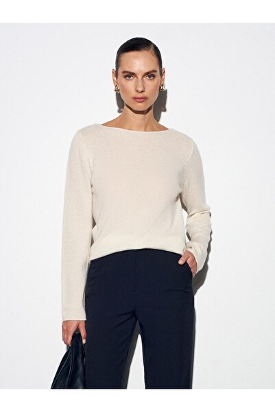 Dilvin 10846 Cashmere Boat Neck Sweater