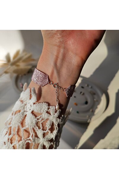 Abundo Bratara cusuta manual din miyuki “Rose Bliss”, 15+3 cm