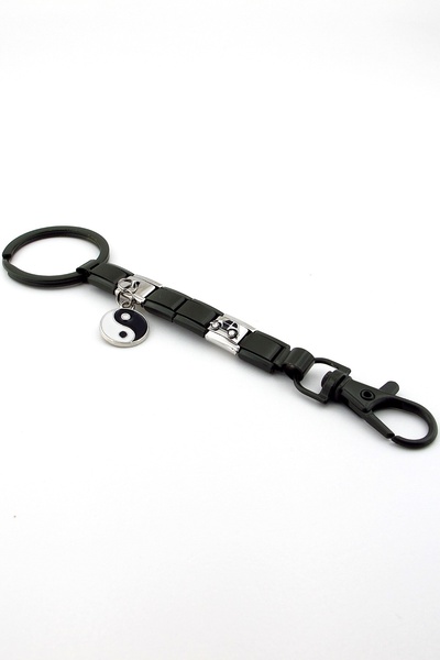 Solfera Car Iconic Ying Yang Balance Steel Charm Bag Ornament Keychain Ky105