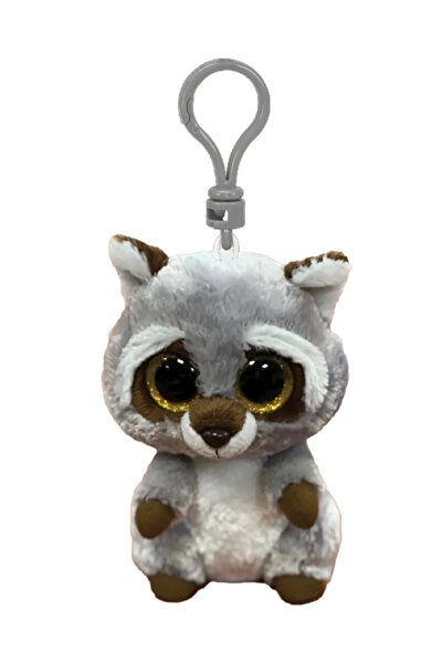 TY PLUS KEYCHAIN 8.5CM BOOS OAKIE RACCOON GREY
