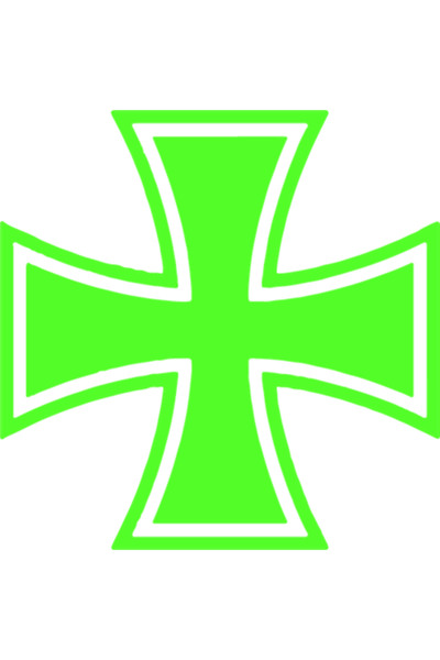 Oracal Car sticker 'Cross', 15x15 cm, Green
