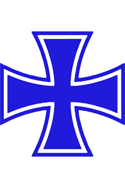 Oracal Car sticker 'Cross', 15x15 cm, Blue