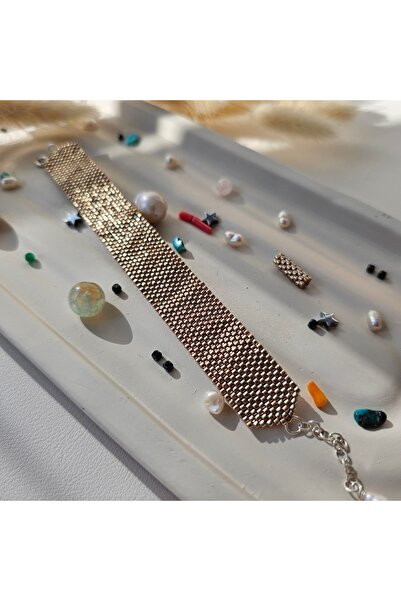 Abundo Bratara cusuta manual din miyuki “Gold Bliss”, 15+3 cm