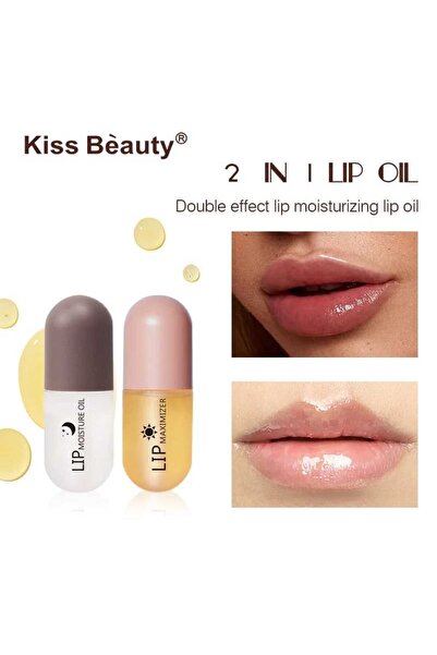 Kiss Beauty 2-in-1 Set – – Lip Plumping and Hydrating Gloss