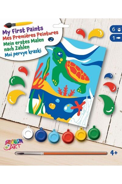 Sequin Art Set creativ de pictura pe numere - "Prima mea pictura" - Testoasa,