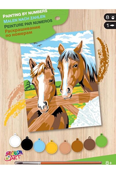 Sequin Art Creative painting set - JPBN - Horses, 24x33x2cm,