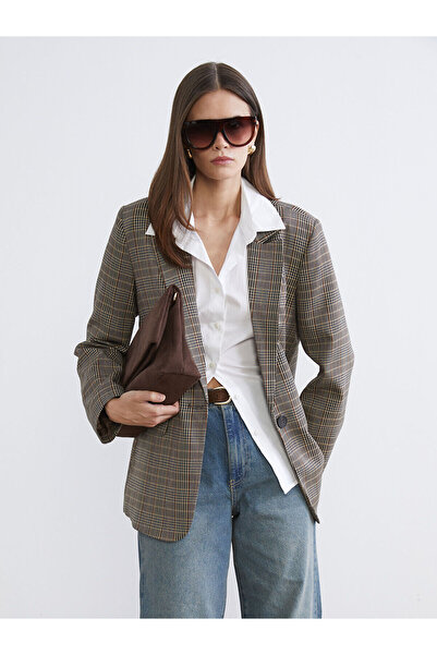 LC Waikiki Peak New Season Plaid Women's Blazer Jacket