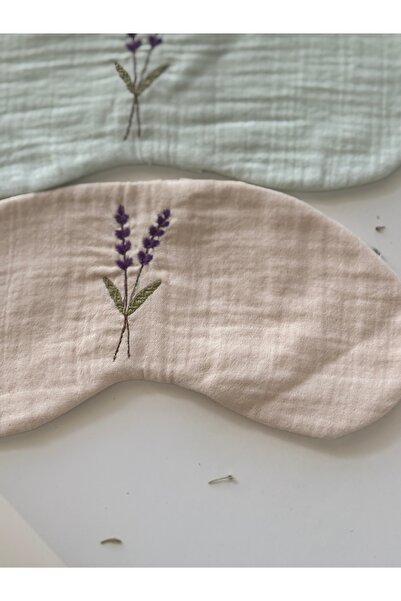 SUNYOGA Lavender Meditation Eye Pillow – Large Size (for Savasana & Sleep) Embroidered Powder Color