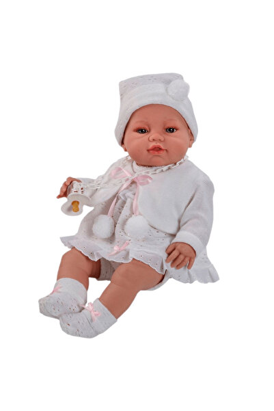 Berbesa Papusa Luna cu costumas alb, 42 cm,