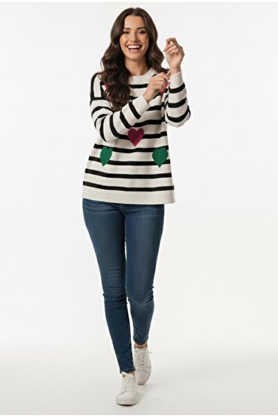 Cockatoo Blue Pink Heart Women's Knitwear Sweater