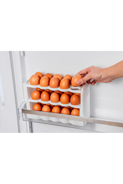 SUPERPUP Egg Organizer 30-Piece 3-Layer Organizer Storage