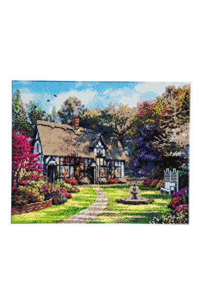 Craft Buddy Set creativ tablou cu cristale, Crystal Art Country Cottage 40x50cm,