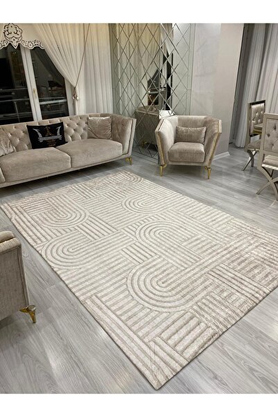 LİMAY Elastic Carpet Cover - Carpet Protector - Washable - Sponge-Free - Practical - Velvet Fabric - Decorative