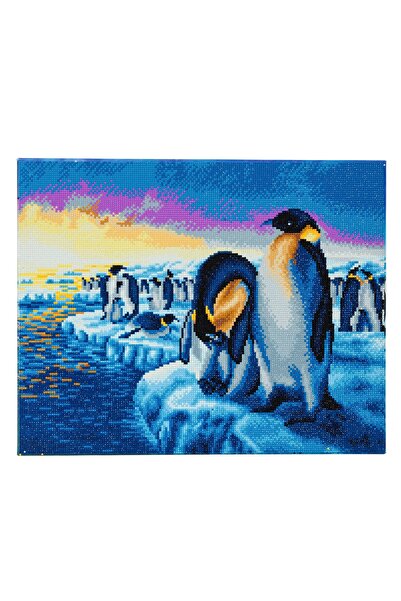 Craft Buddy Set creativ tablou cu cristale, Crystal Art Penguins of the Arcti...