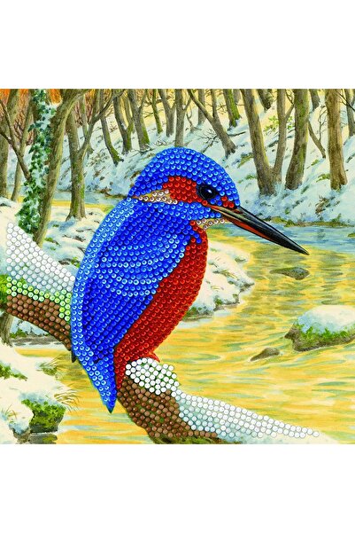 Craft Buddy Set creativ tablou cu cristale Kingfisher, 18x18 cm,