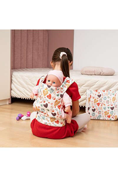 HappyVk Doll Carrier - Colored Hearts